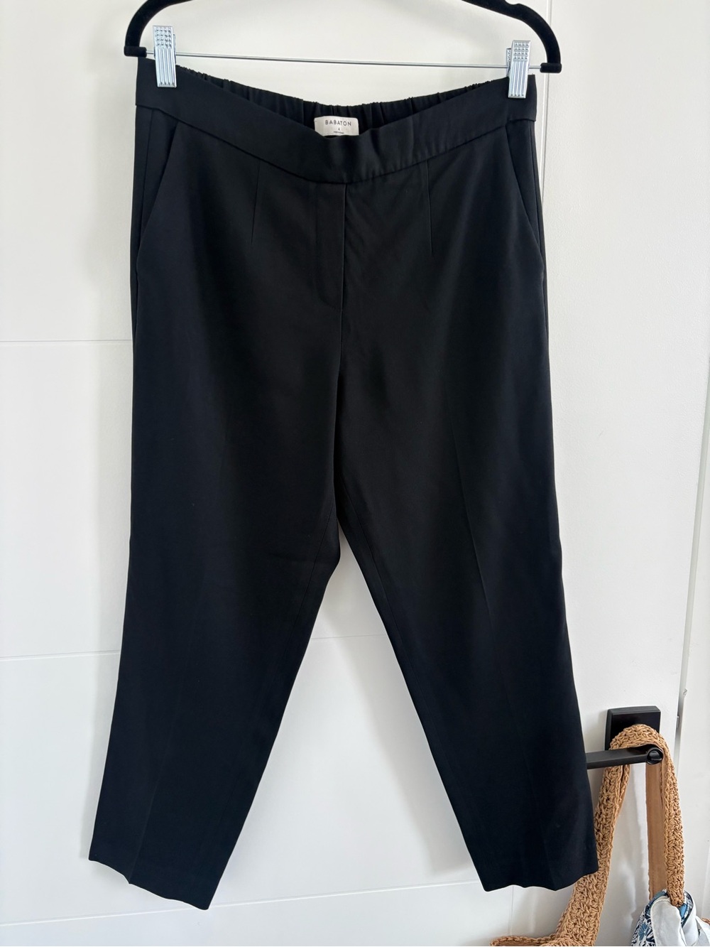 Babaton Black Cropped Tailored Ankle Pants